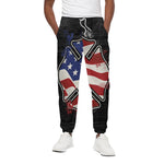 American Firefighter Emblem Print Cotton Pants