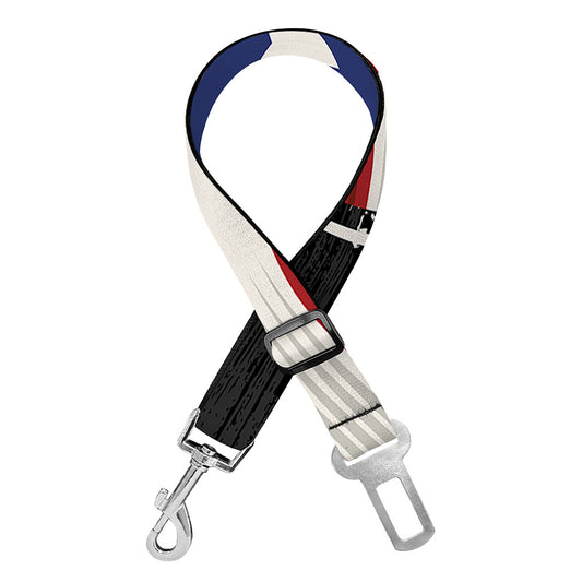 American Firefighter Emblem Print Dog Seat Belt