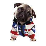 American Firefighter Emblem Print Dog Zip Up Hoodie
