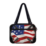 American Firefighter Emblem Print Double Strap Bible Bag
