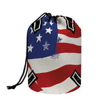 American Firefighter Emblem Print Drawstring Makeup Bag