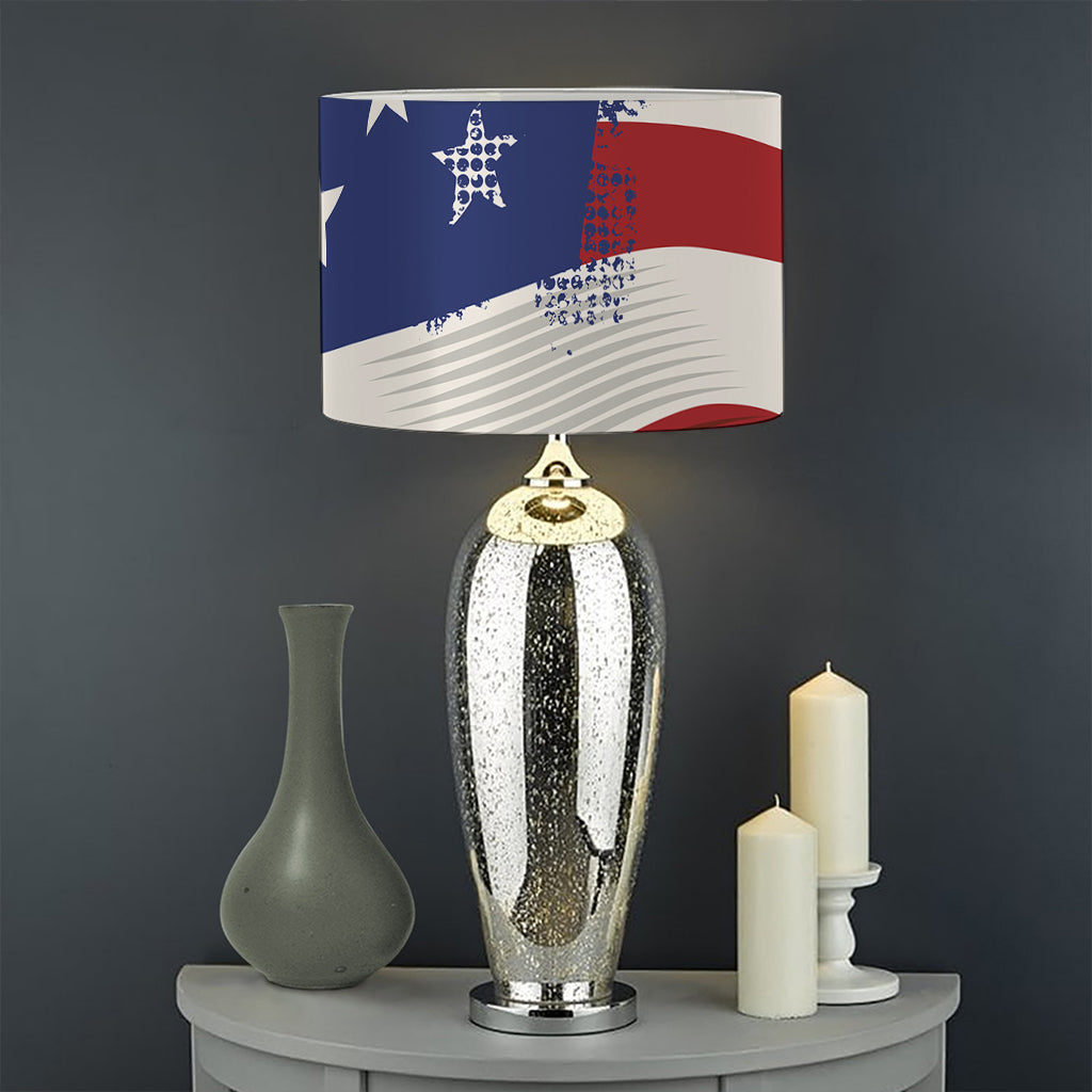 American Firefighter Emblem Print Drum Lamp Shade