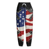 American Firefighter Emblem Print Fleece Lined Knit Pants