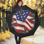 American Firefighter Emblem Print Foldable Umbrella