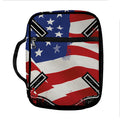 American Firefighter Emblem Print Front Pocket Bible Bag