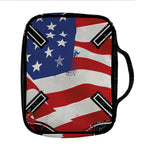 American Firefighter Emblem Print Front Pocket Bible Bag