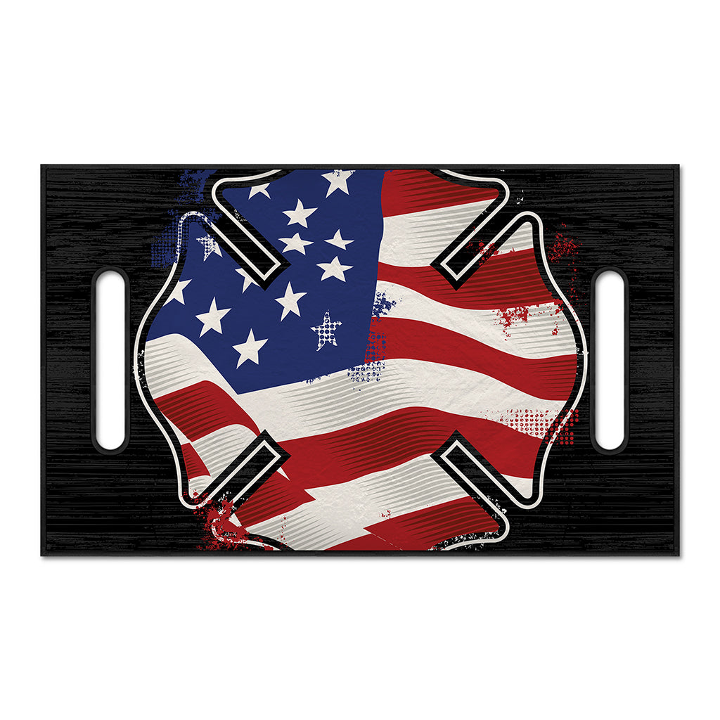 American Firefighter Emblem Print Golf Cart Seat Cover