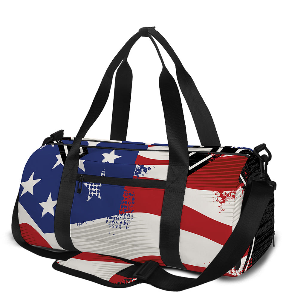 American Firefighter Emblem Print Gym Bag