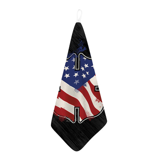 American Firefighter Emblem Print Hand Towel