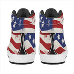 American Firefighter Emblem Print High Top Leather Sneakers