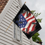 American Firefighter Emblem Print House Flag