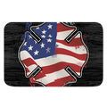 American Firefighter Emblem Print Indoor Door Mat