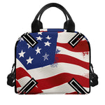 American Firefighter Emblem Print Insulated Lunch Bag