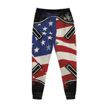 American Firefighter Emblem Print Jogger Pants