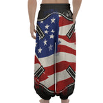 American Firefighter Emblem Print Lantern Pants