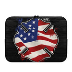 American Firefighter Emblem Print Laptop Sleeve
