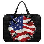 American Firefighter Emblem Print Laptop Sleeve With Handle