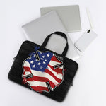 American Firefighter Emblem Print Laptop Sleeve With Handle