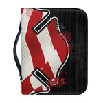American Firefighter Emblem Print Leather Bible Cover
