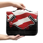 American Firefighter Emblem Print Leather Bible Cover