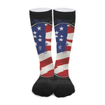 American Firefighter Emblem Print Long Socks