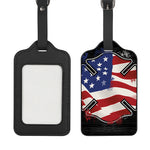 American Firefighter Emblem Print Luggage Tag