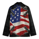 American Firefighter Emblem Print Men's Blazer