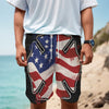 American Firefighter Emblem Print Men's Cargo Shorts