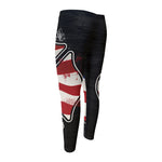 American Firefighter Emblem Print Men's Compression Pants