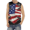 American Firefighter Emblem Print Men's Fitness Tank Top