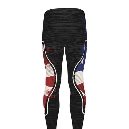 American Firefighter Emblem Print Men's leggings