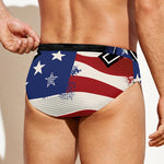 American Firefighter Emblem Print Men's Swim Briefs