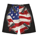 American Firefighter Emblem Print Men's Swim Trunks