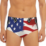 American Firefighter Emblem Print Men's Triangle Swim Briefs