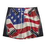 American Firefighter Emblem Print Mesh Shorts