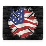 American Firefighter Emblem Print Mouse Pad