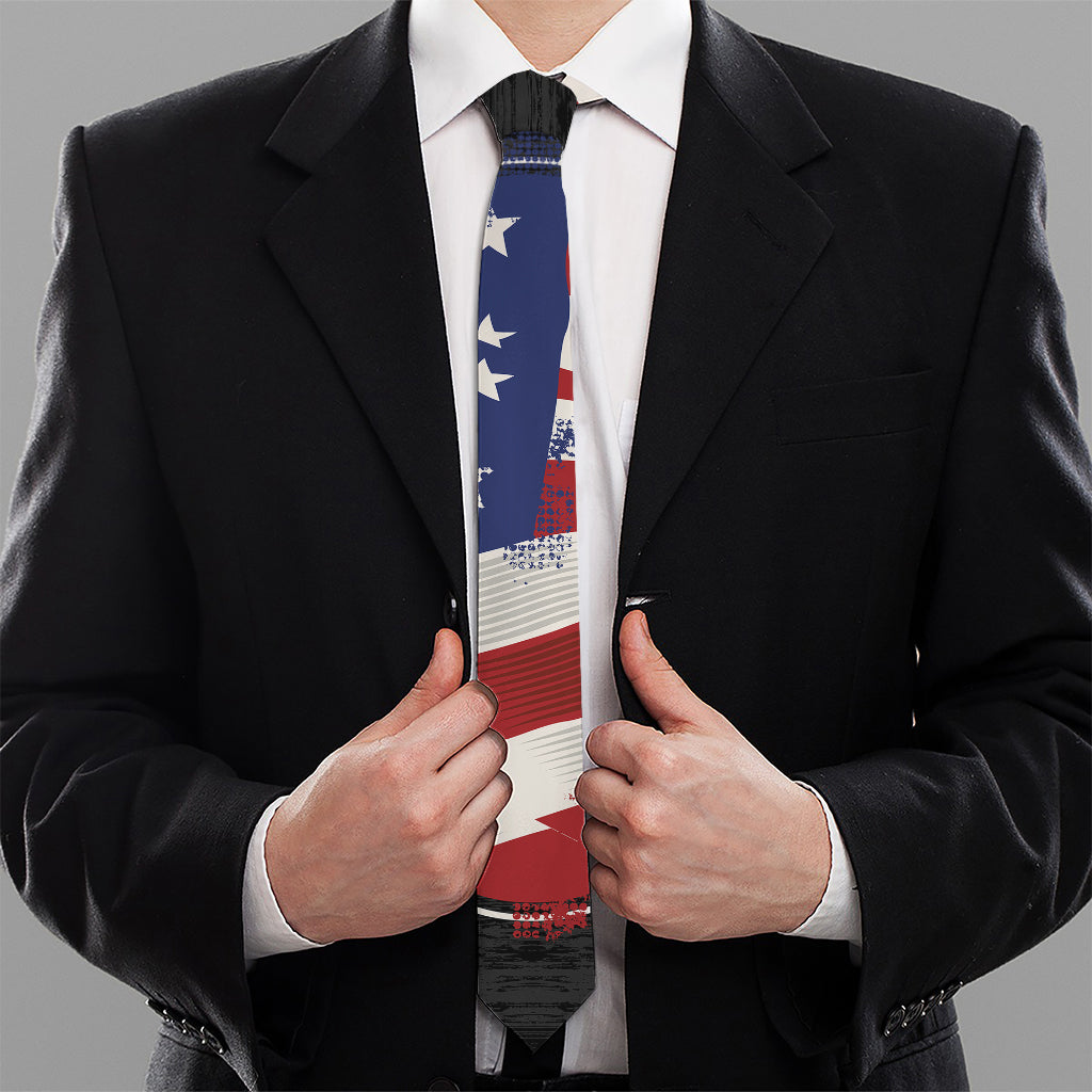 American Firefighter Emblem Print Necktie