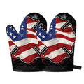 American Firefighter Emblem Print Oven Mitts