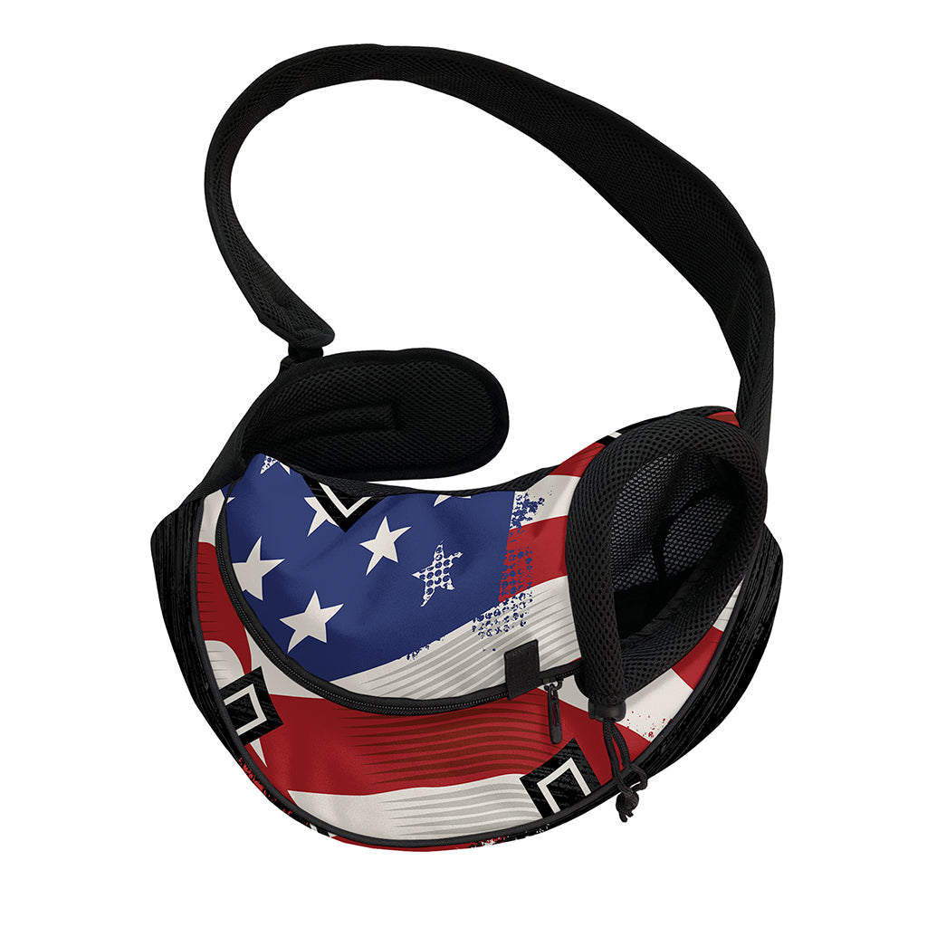 American Firefighter Emblem Print Pet Sling Carrier