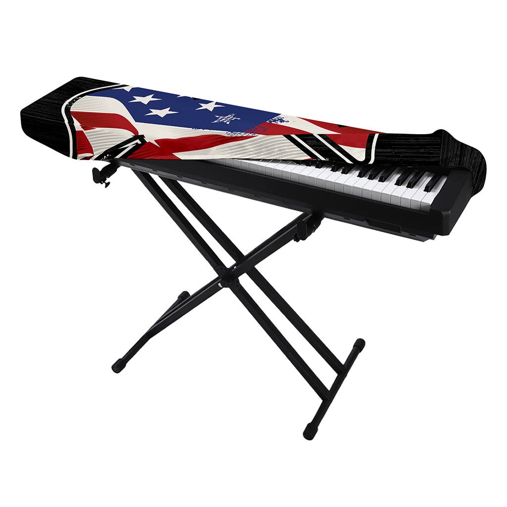 American Firefighter Emblem Print Piano Keyboard Cover