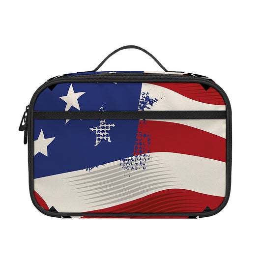 American Firefighter Emblem Print Portable Lunch Bag