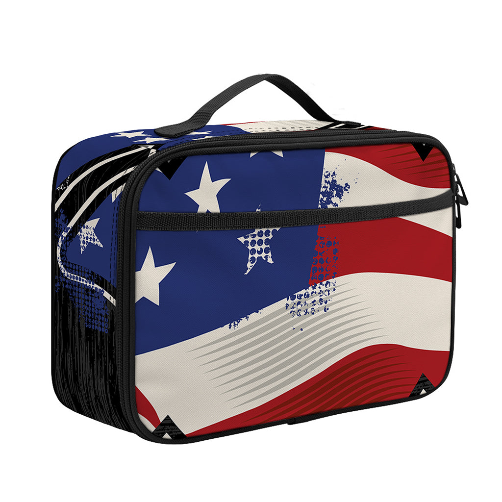 American Firefighter Emblem Print Portable Lunch Bag