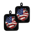 American Firefighter Emblem Print Pot Holders