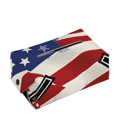 American Firefighter Emblem Print Rectangle Tissue Box Cover