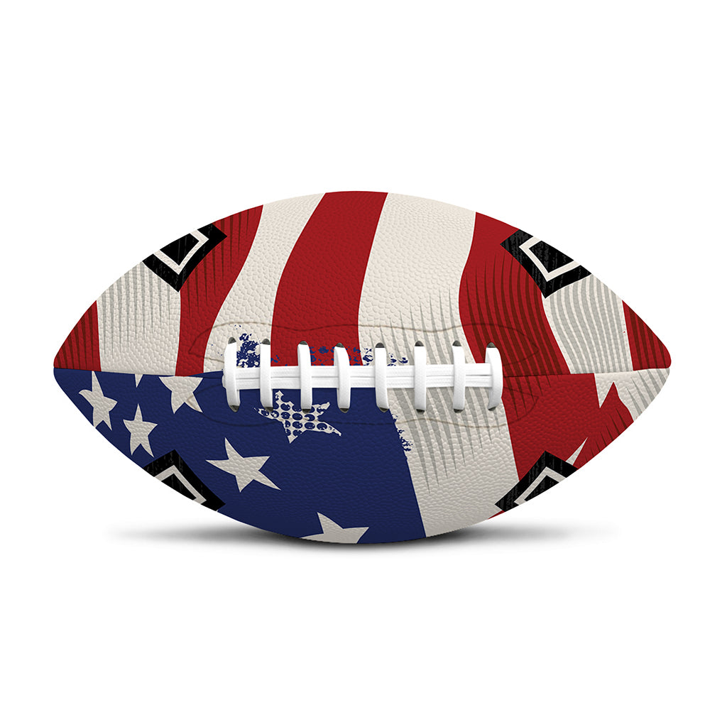 American Firefighter Emblem Print Rugby Ball