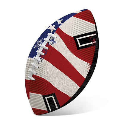 American Firefighter Emblem Print Rugby Ball