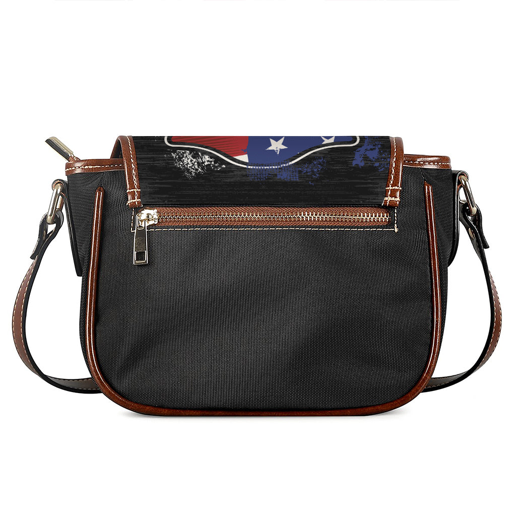 American Firefighter Emblem Print Saddle Bag