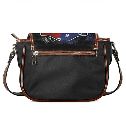 American Firefighter Emblem Print Saddle Bag