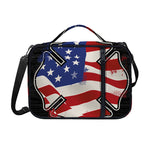 American Firefighter Emblem Print Shoulder Strap Bible Bag