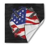 American Firefighter Emblem Print Silk Bandana